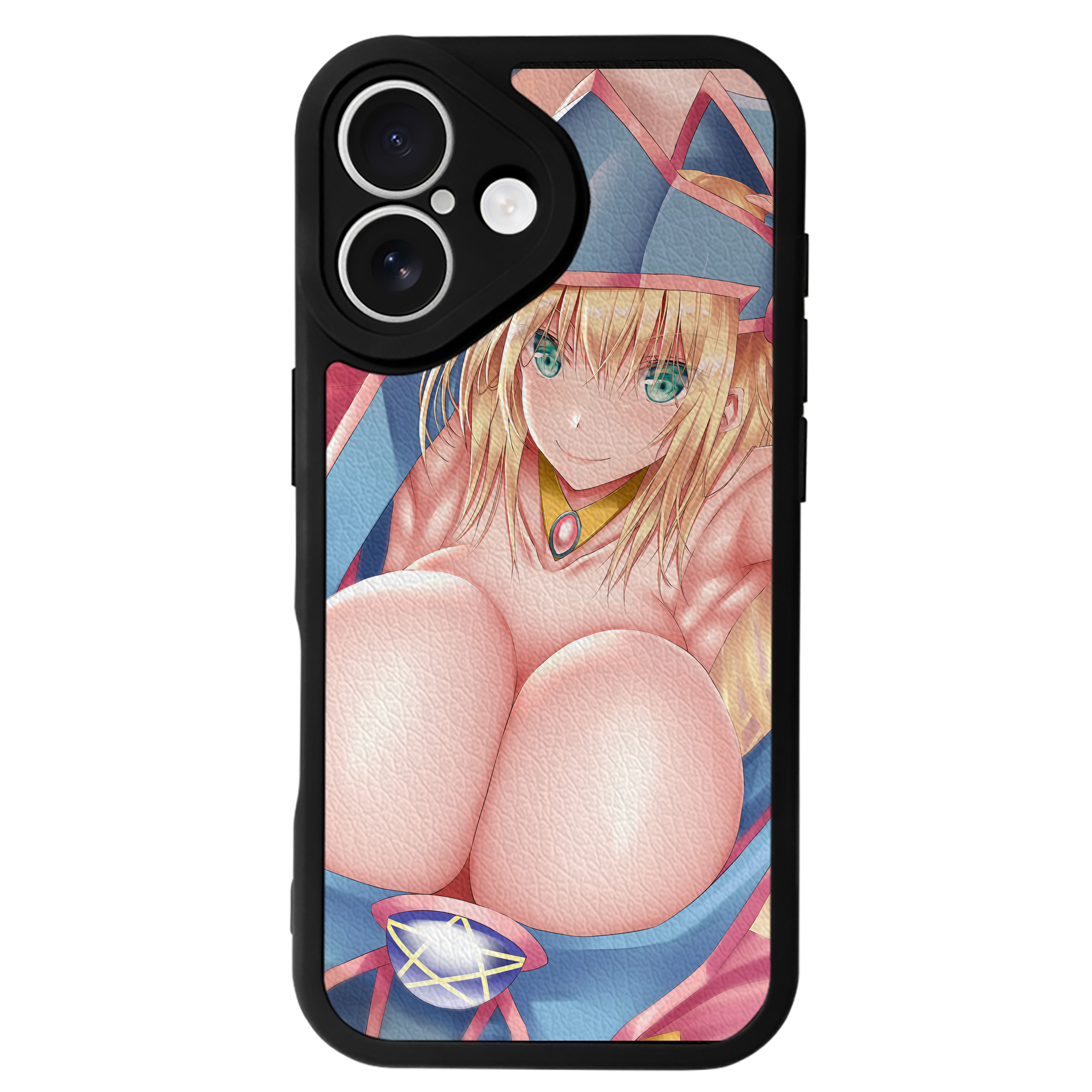 （画像用） 遊☆戯☆王 Yu-Gi-Oh! 【iPhone 16シリーズ対応】シリコンスマホケース（レザー調） 材質：シリコン